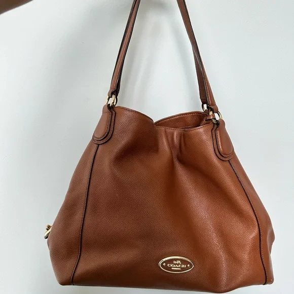 Coach Tan Leather Shoulder Bag - Picture 2 of 6